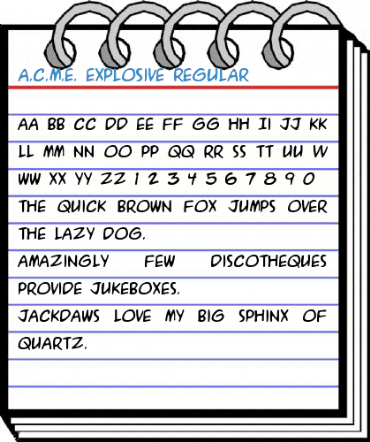 A.C.M.E. Explosive Regular Font