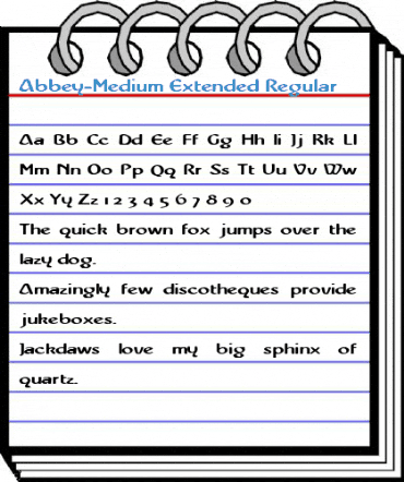 Abbey-Medium Extended Font