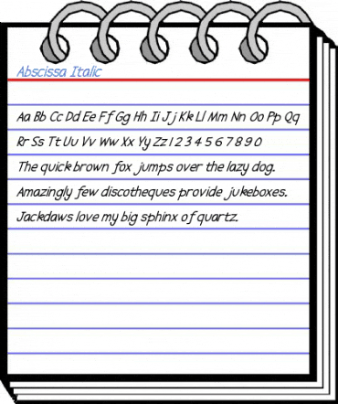 Abscissa Italic Font