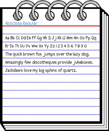 Abscissa Regular Font