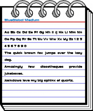 BlueGlobal Medium Font