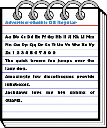 AdvertisersGothic DB Regular Font