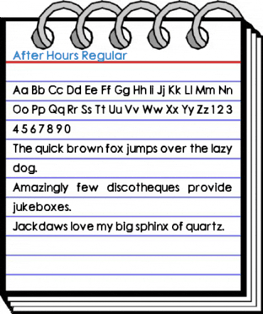 After Hours Regular Font
