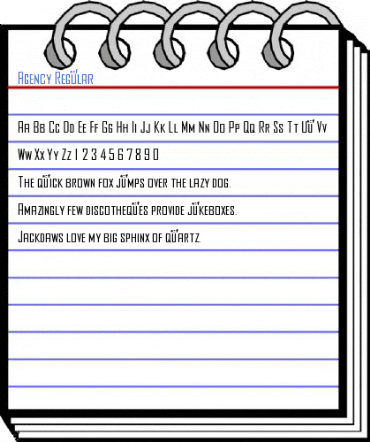 Agency Regular Font
