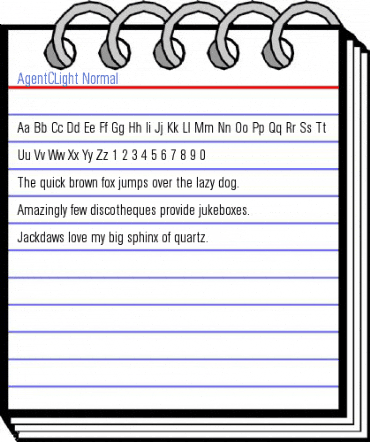 AgentCLight Normal Font