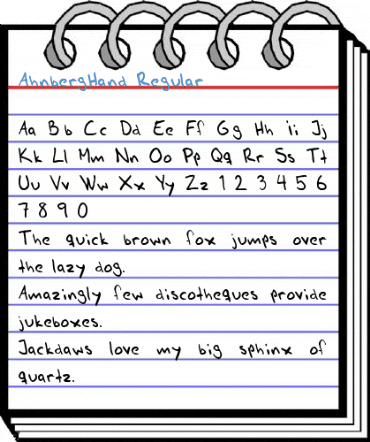AhnbergHand Regular Font
