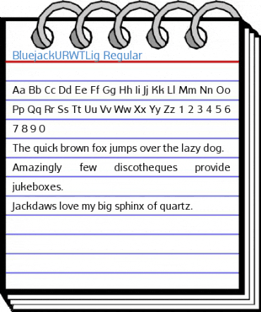 BluejackURWTLig Regular Font