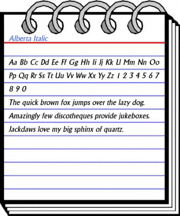 Alberta Italic Font