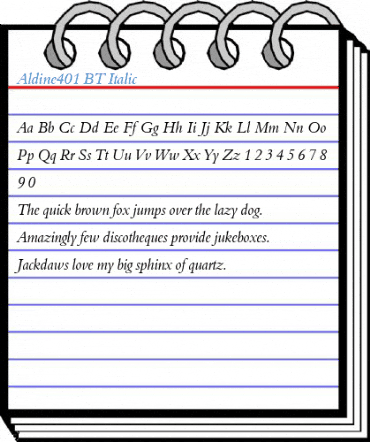 Aldine401 BT Italic Font