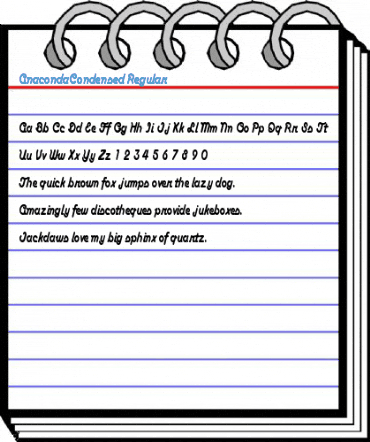 AnacondaCondensed Regular Font