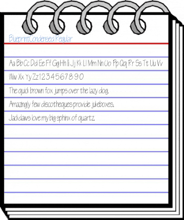 BlueprintCondensed Regular Font