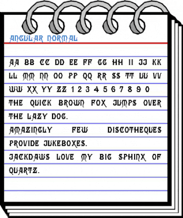 Angular Normal Font