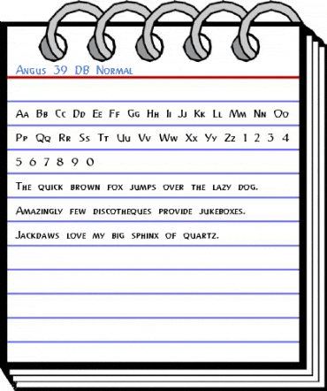 Angus 39 DB Normal Font