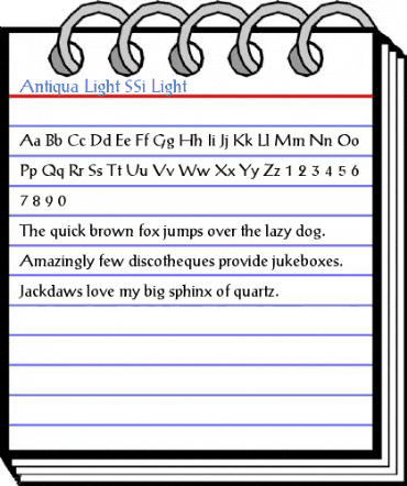 Antiqua Light SSi Light Font