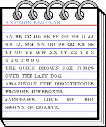 Antique Regular Font