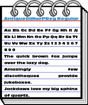 AntiqueOliNorPReg Regular Font