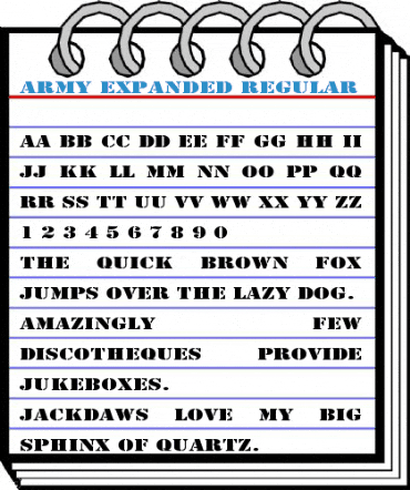 Army Expanded Regular Font