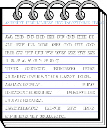 Army Hollow Expanded Regular Font