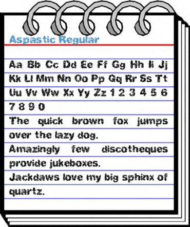 Aspastic Regular Font