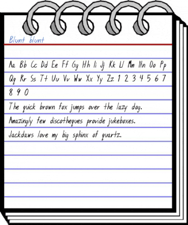Blunt blunt Font