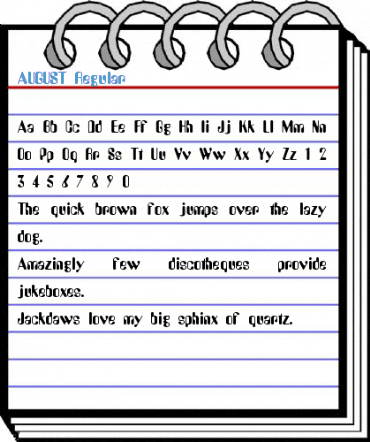 AUGUST Regular Font
