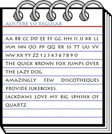 Austere SSi Regular Font