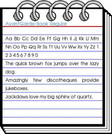 AvantGarde-Book Regular Font