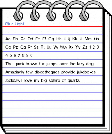 Blur Light Font