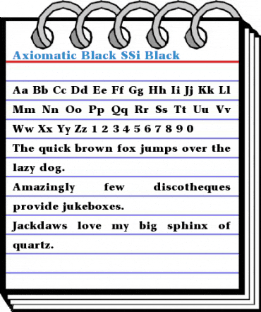 Axiomatic Black SSi Black Font