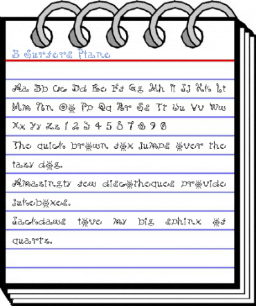 B Surfers Plane Font