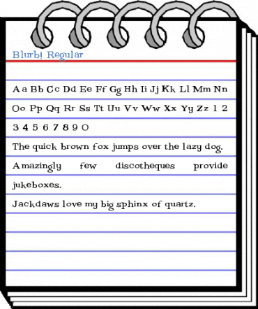 Blurb! Regular Font