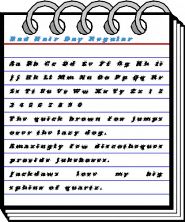 Bad Hair Day Regular Font