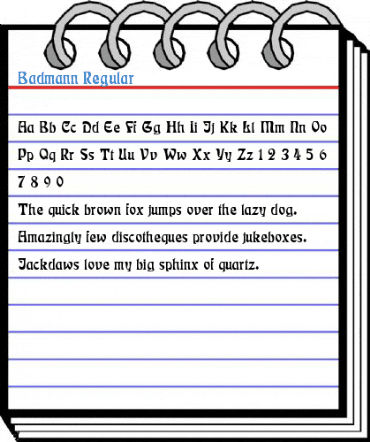 Badmann Regular Font