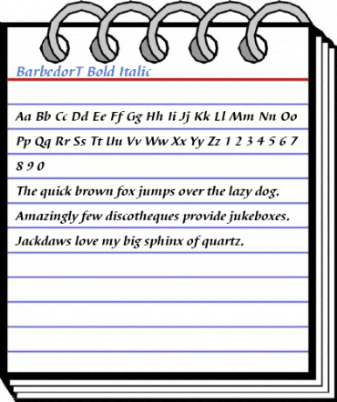 BarbedorT Bold Italic Font