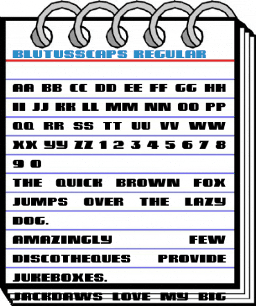 BlutussCaps Regular Font