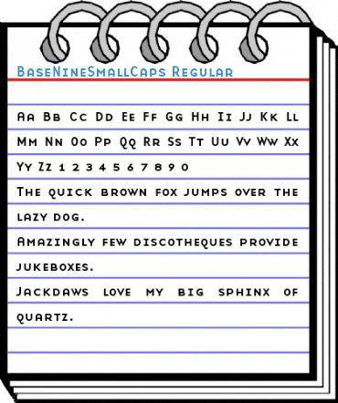 BaseNineSmallCaps Regular Font