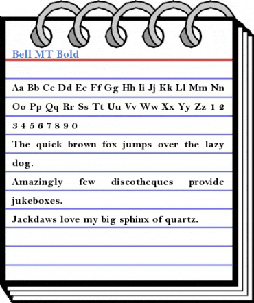 Bell MT Bold Font