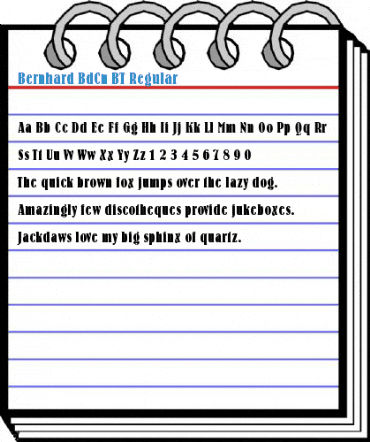 Bernhard BdCn BT Regular Font