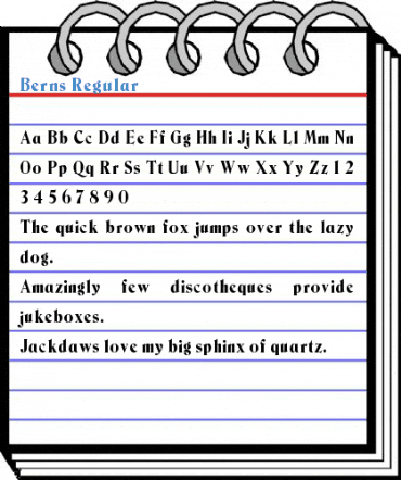 Berns Regular Font