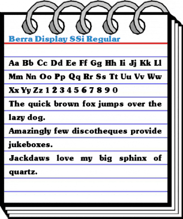 Berra Display SSi Regular Font