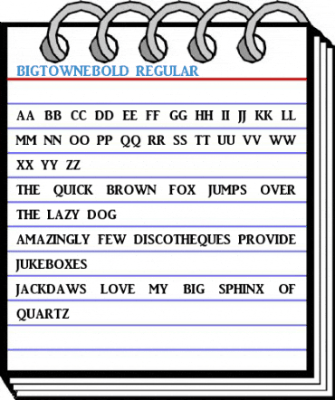 BigtowneBold Regular Font