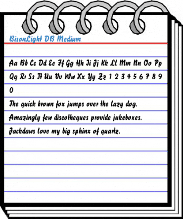 BisonLight DB Medium Font