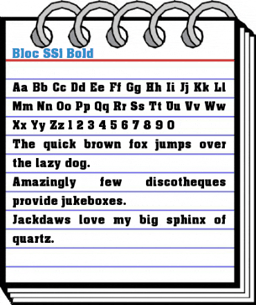 Bloc SSi Bold Font