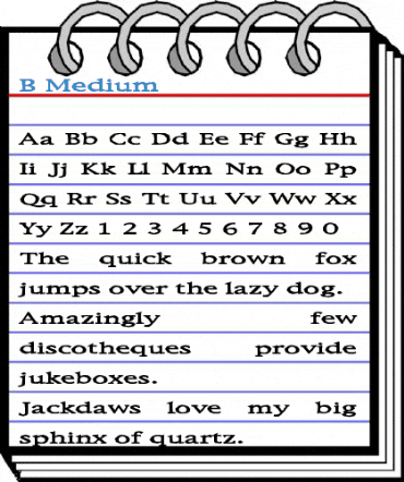 B Medium Font