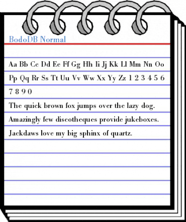 BodoDB Normal Font