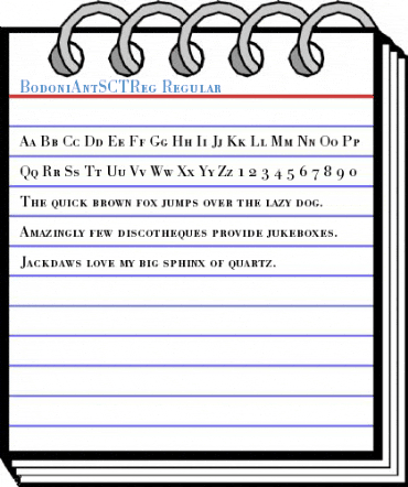 BodoniAntSCTReg Regular Font