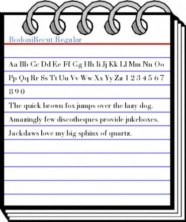 BodoniRecut Regular Font