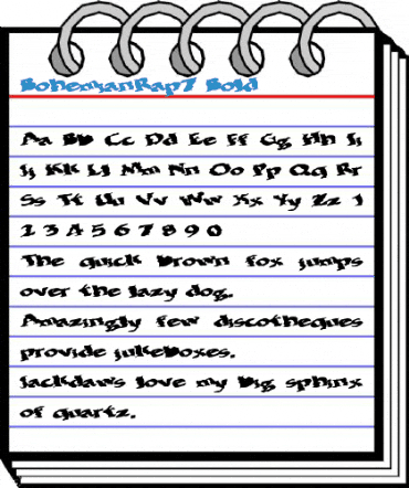 BohemianRap7 Bold Font