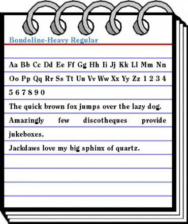Bondoline-Heavy Regular Font