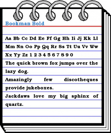 Bookman Bold Font